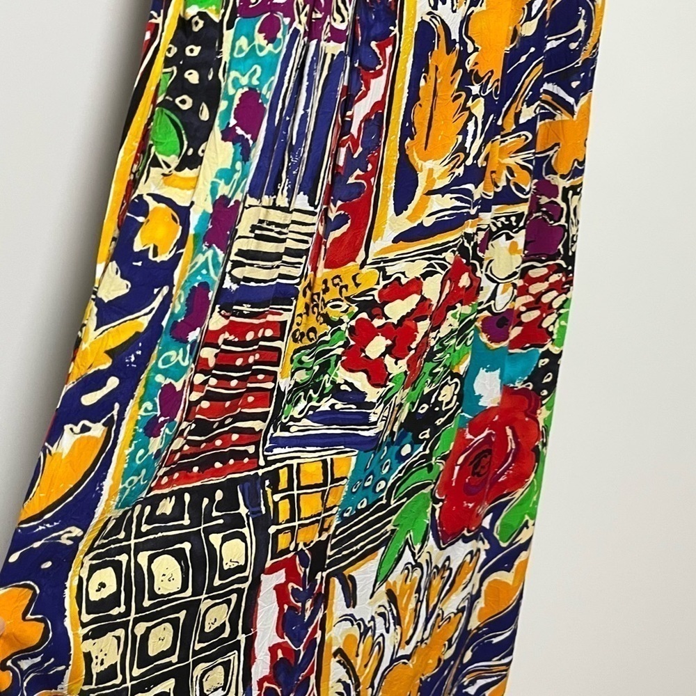Jam’s World Vintage bold floral bright abstract garden vibrant tank dress - Picture 6 of 7